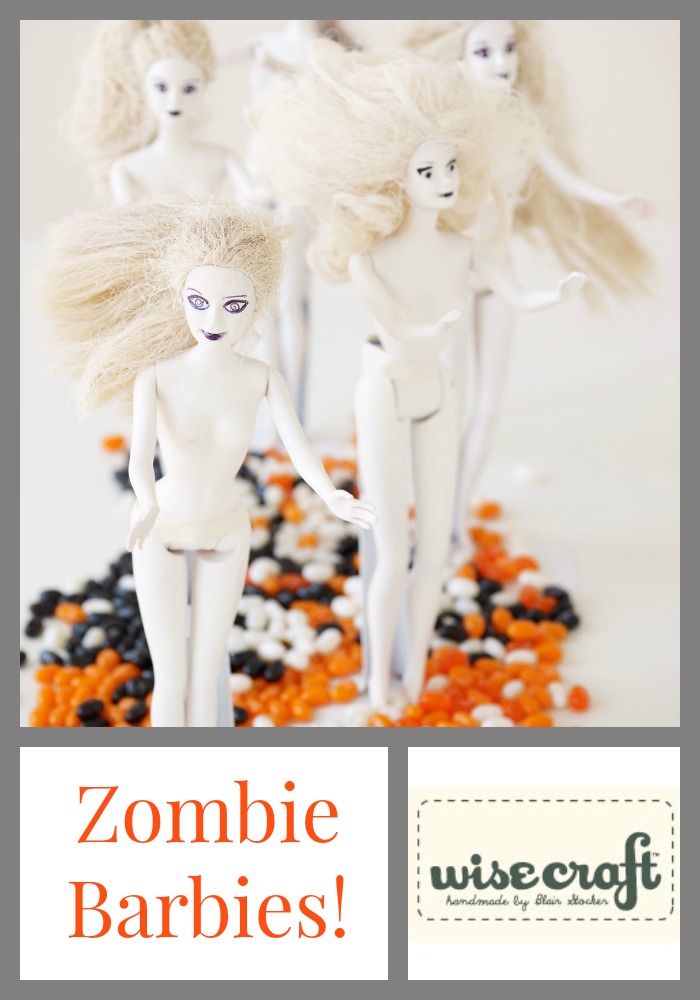 Halloween Craft Zombie Barbies