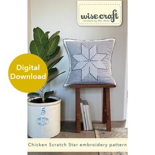 Chicken Scratch Embroidery Star Pattern by Wise Craft