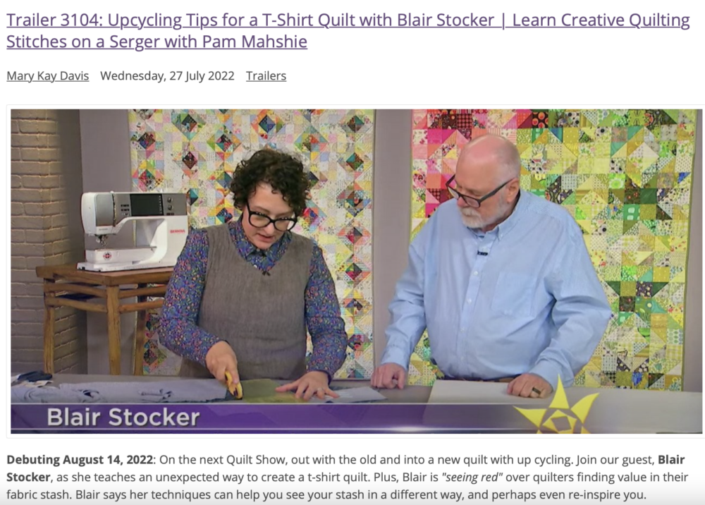 Episode 3104 of The Quilt Show!
