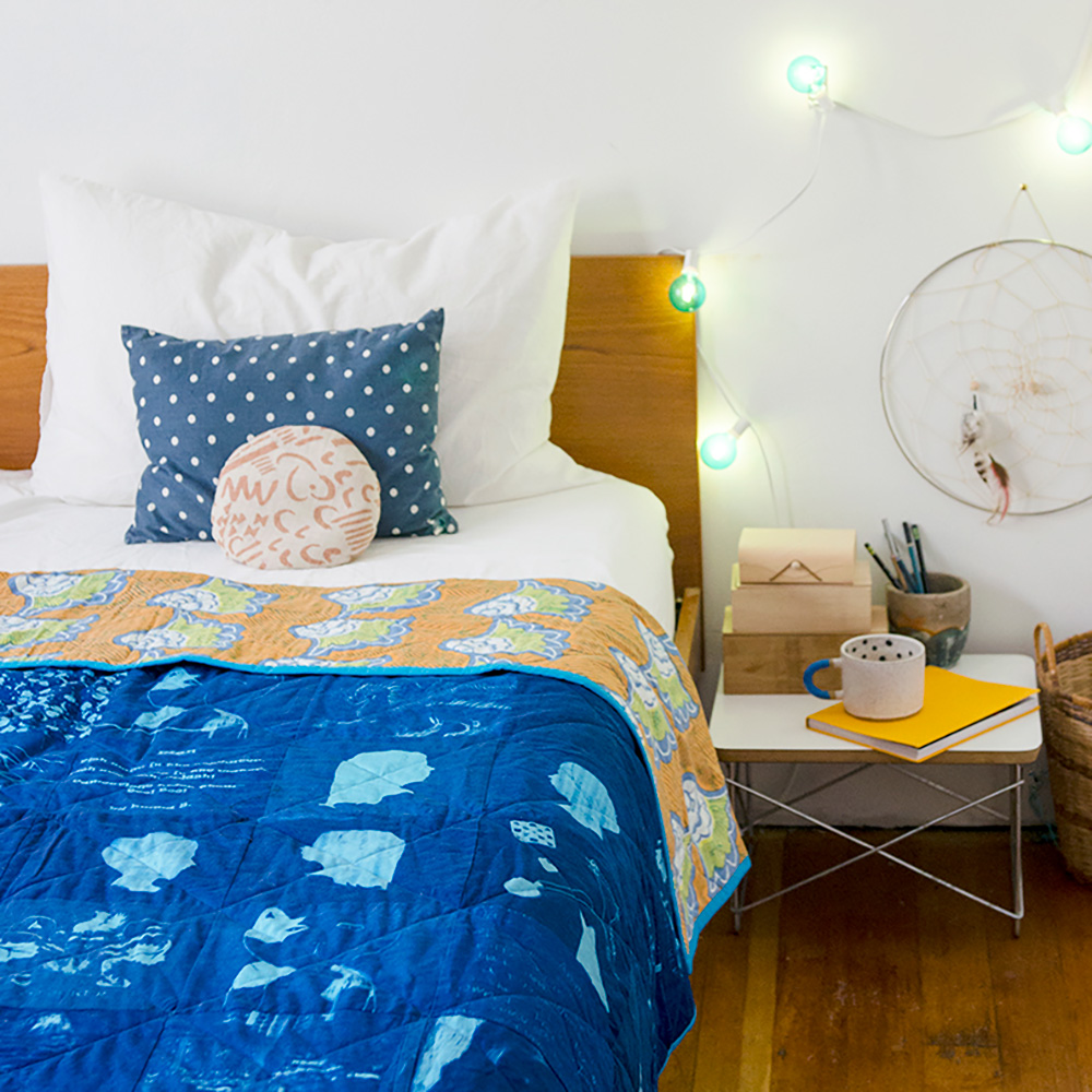 Cyanotype quilt by Blair Stocker, author of Wise Craft Quilts