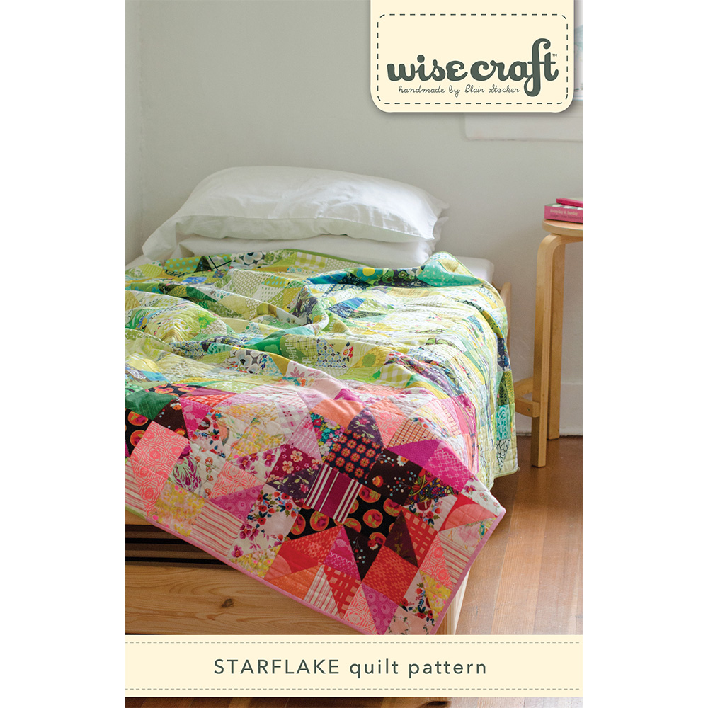 Starflake quilt pattern cover