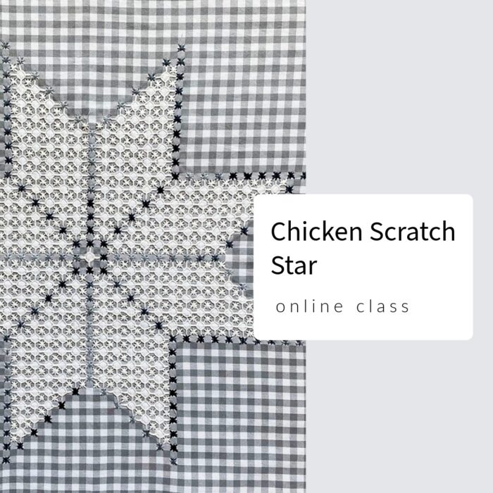 Chicken Scratch Embroidered Star - Online Class - Wise Craft Handmade
