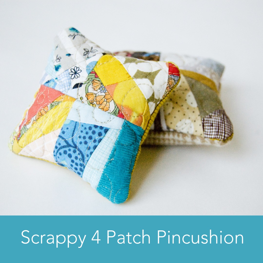 Scrappy 4 patch pincushion