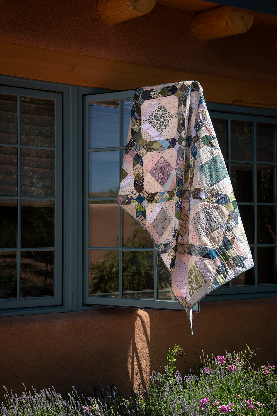 Dash quilt over window