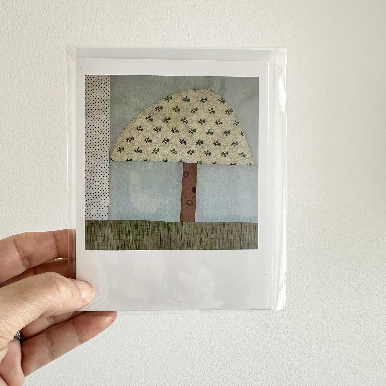 Foralee mushroom card "Blue Flowers" by Wise Craft handmade